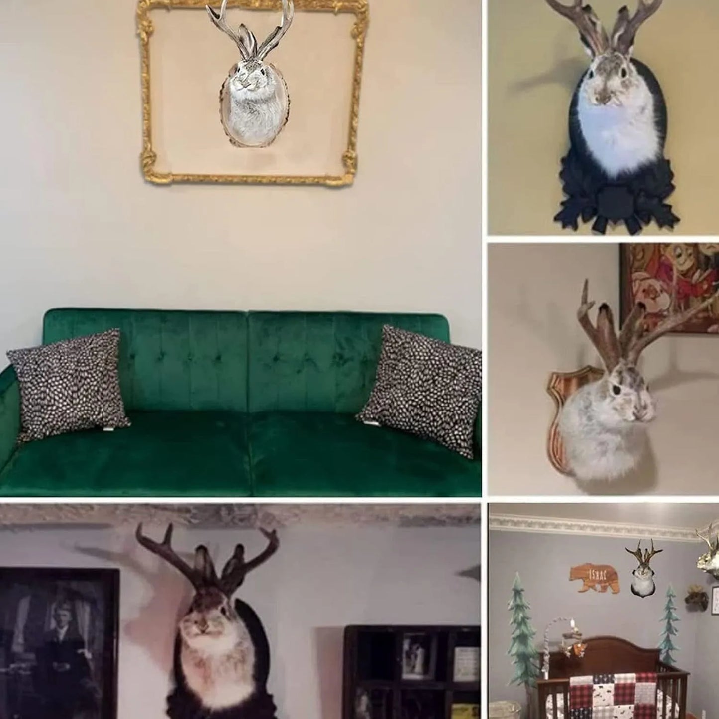 Animal Rabbit Antlers Wall Decor