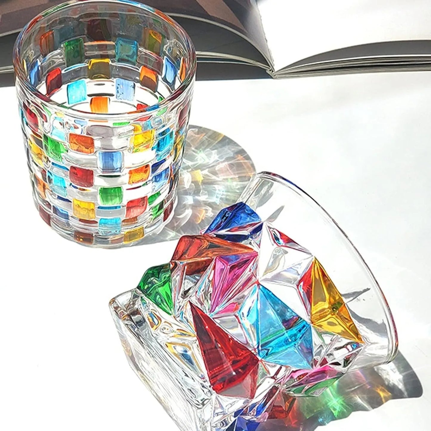 Colorful Crystal Whiskey Glass
