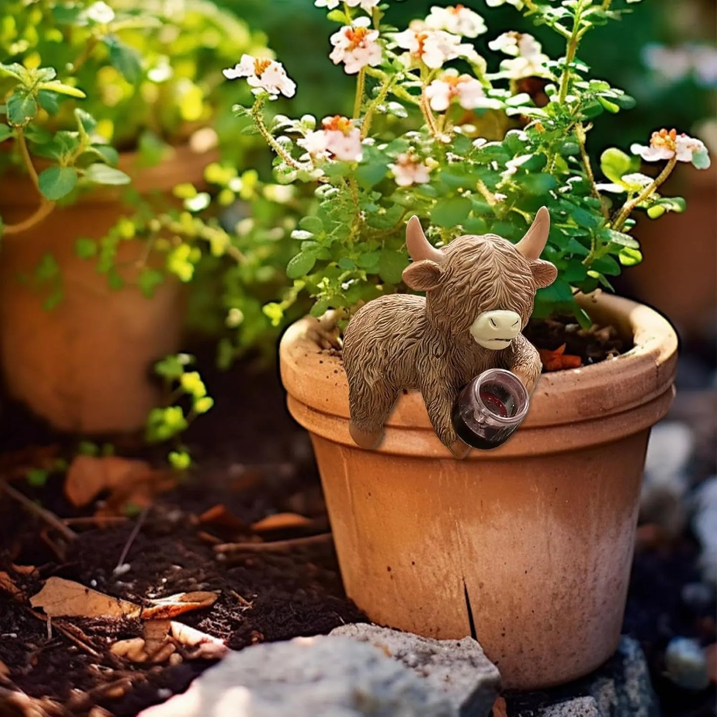 Highland Cow Beer Garden Pot Buddy