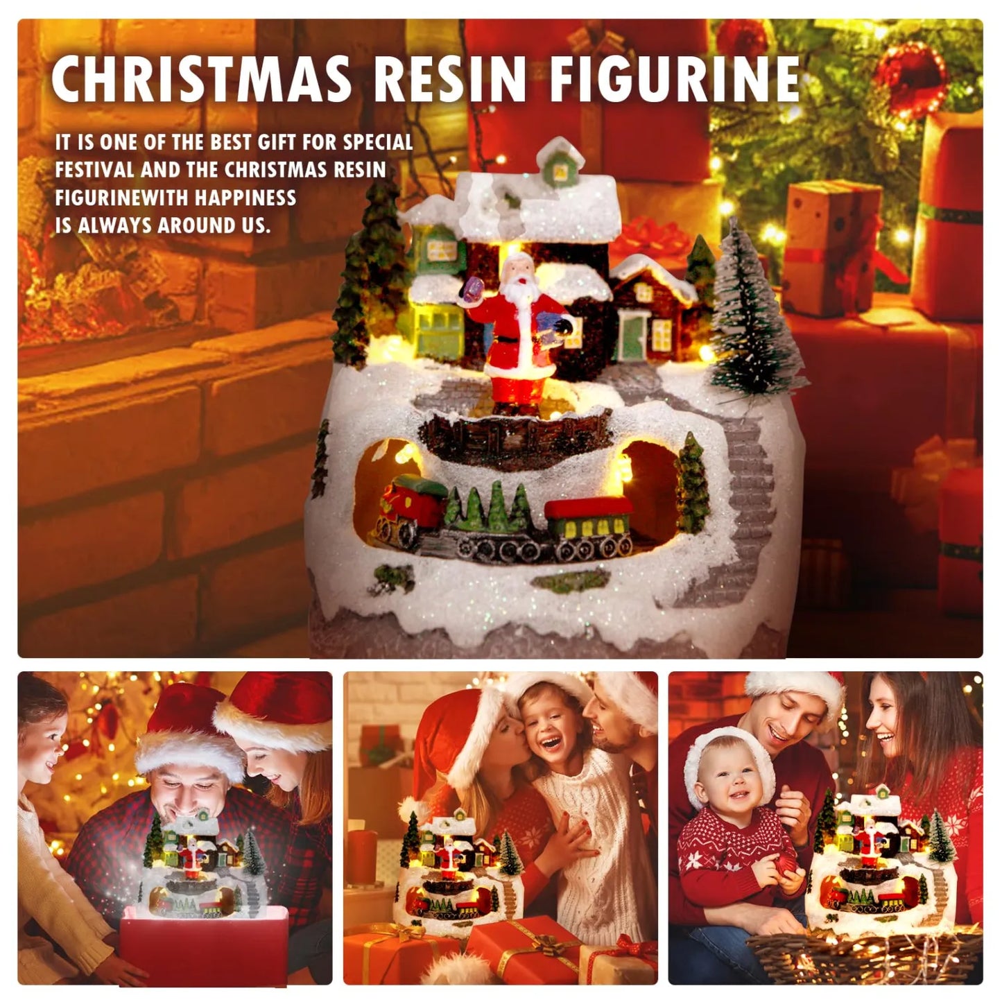 Christmas Igloo Electric Light Train Music Box Christmas Decorations