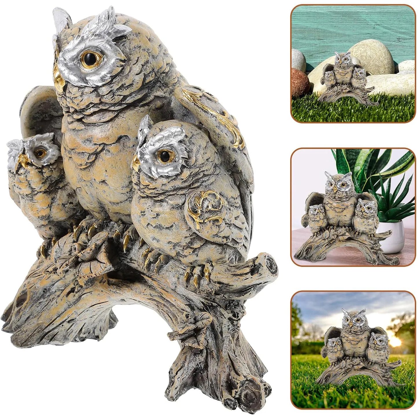 Owl Statue Resin Ornament