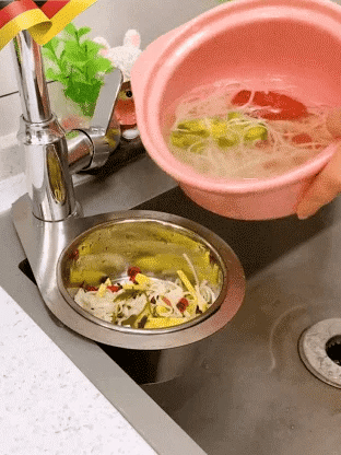 JS-Swan stainless steel drain basket for kitchen sink