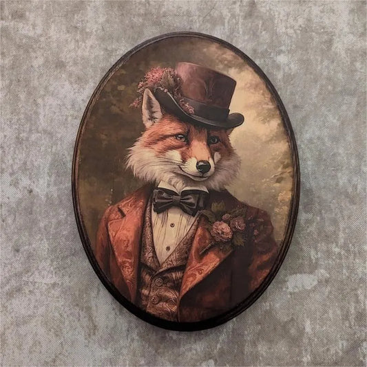 Vintage Style Animal Wall Art Wooden Decor
