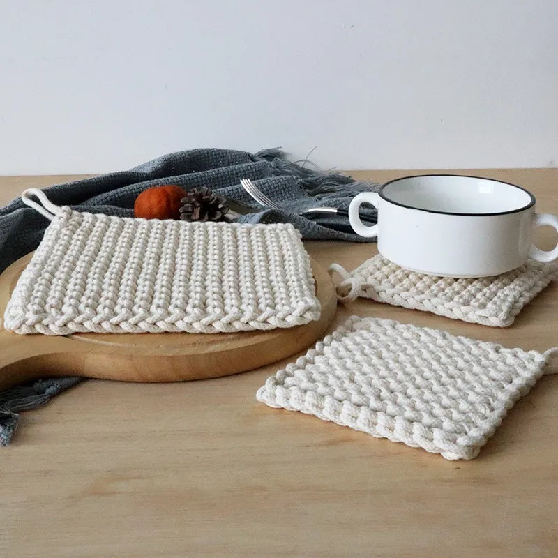 Woven Insulated Creative Decorative Coasters