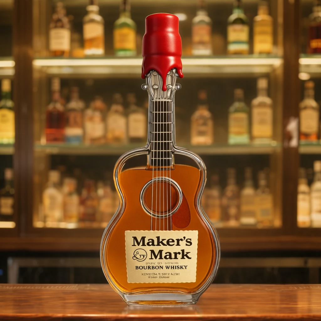 Guitar Whiskey Bottle