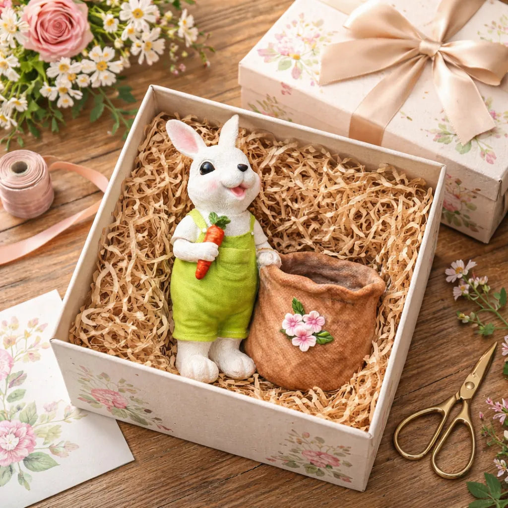 Hand-Painted Easter Bunny Decor