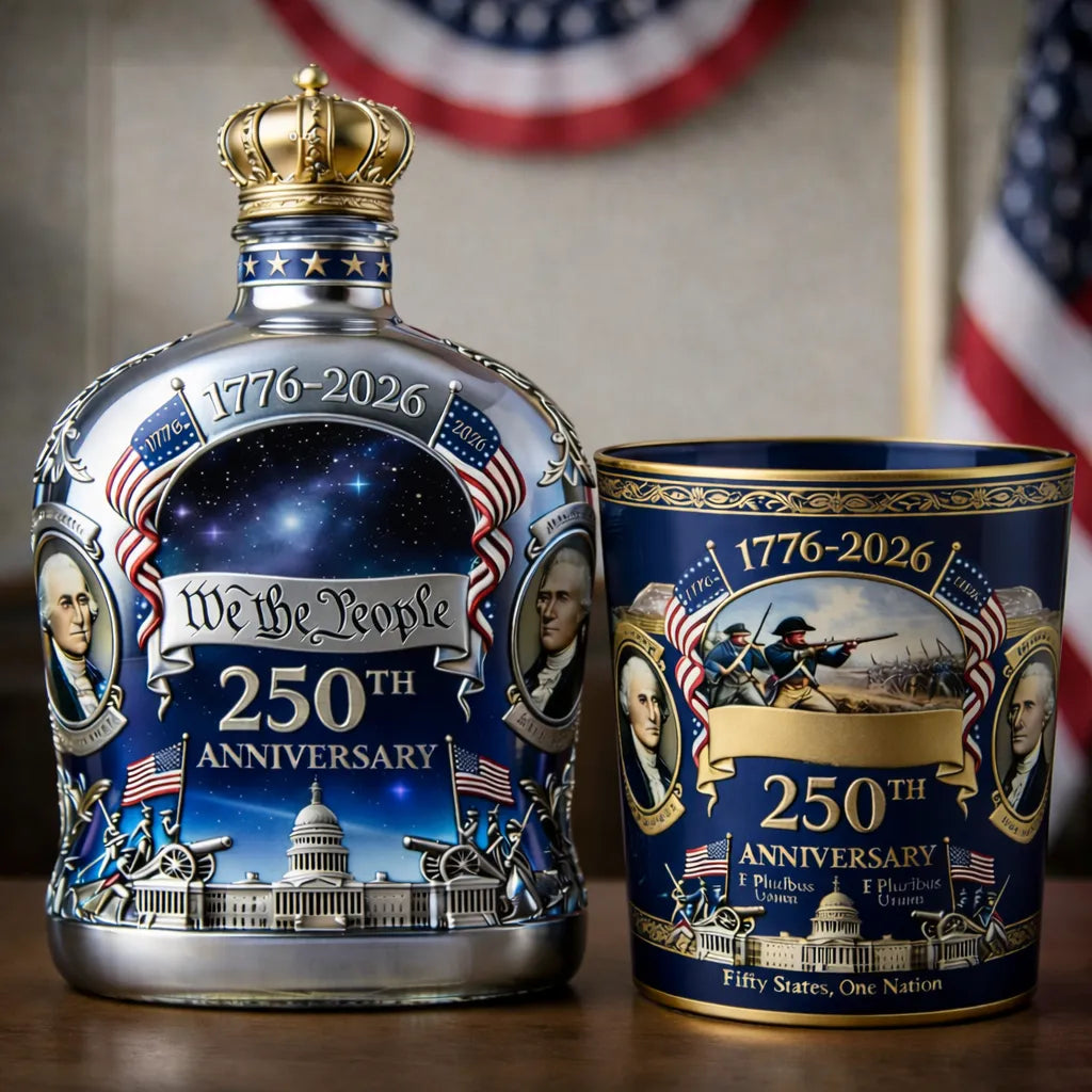 🇺🇸 250th Anniversary Glass Set – 1776-2026 Patriotic Keepsake