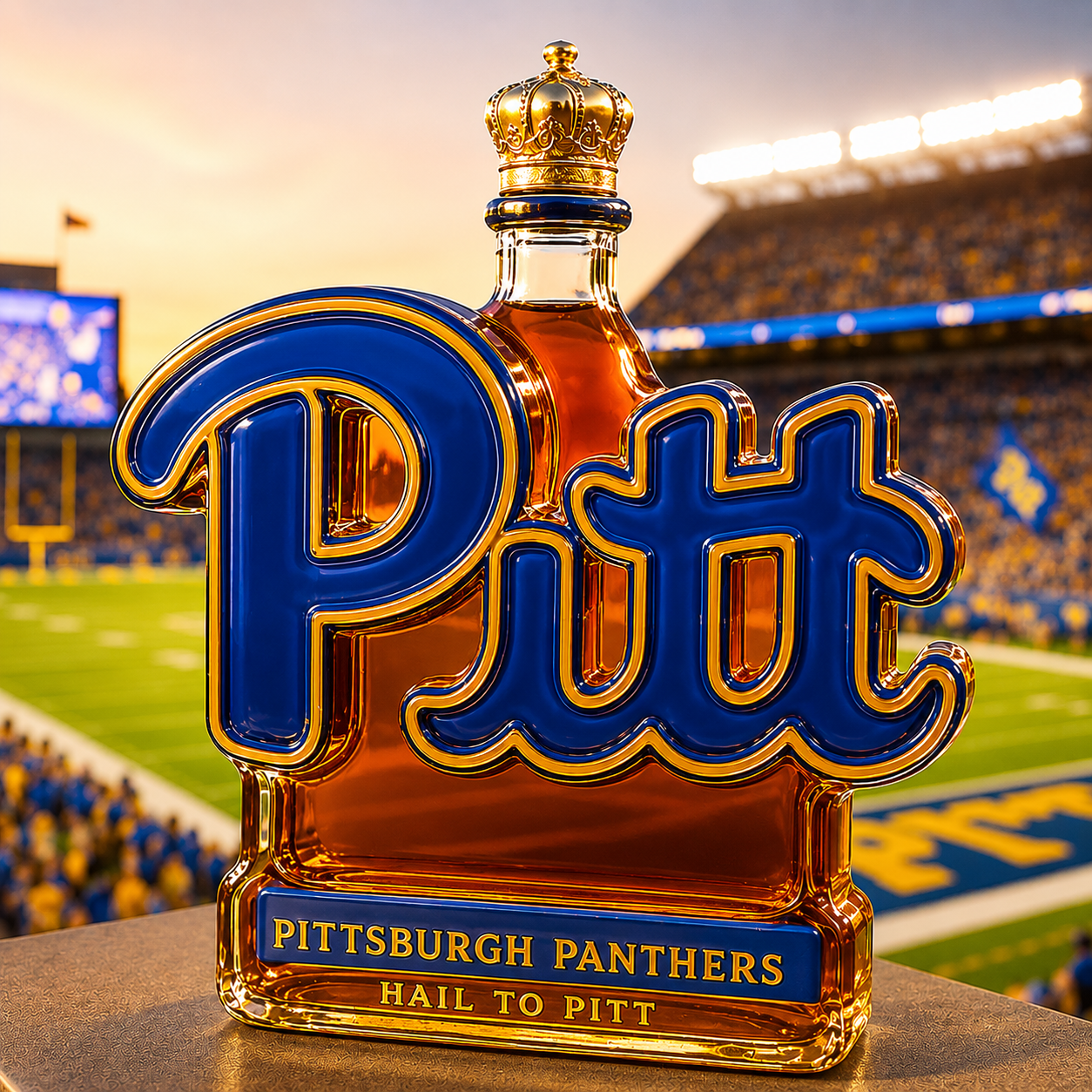 Pittsburgh Panthers Limited Edition Whiskey Bottle
