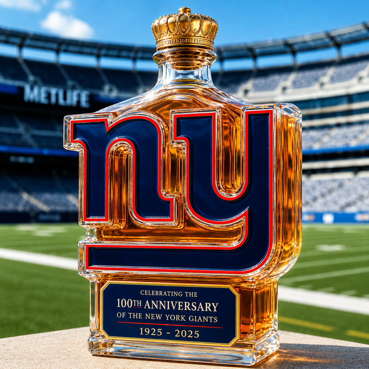 New York Giants 100th Anniversary Whisky Collector's Edition Bottle