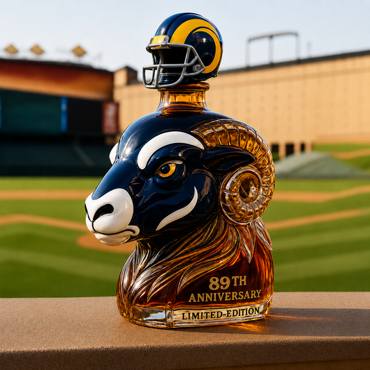 Los Angeles Rams 89th Anniversary Whiskey Bottle