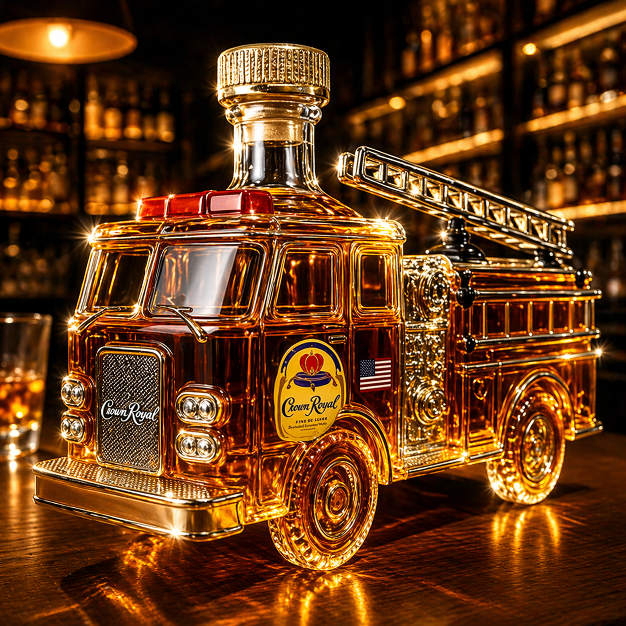 Fire Truck Whiskey Bottle