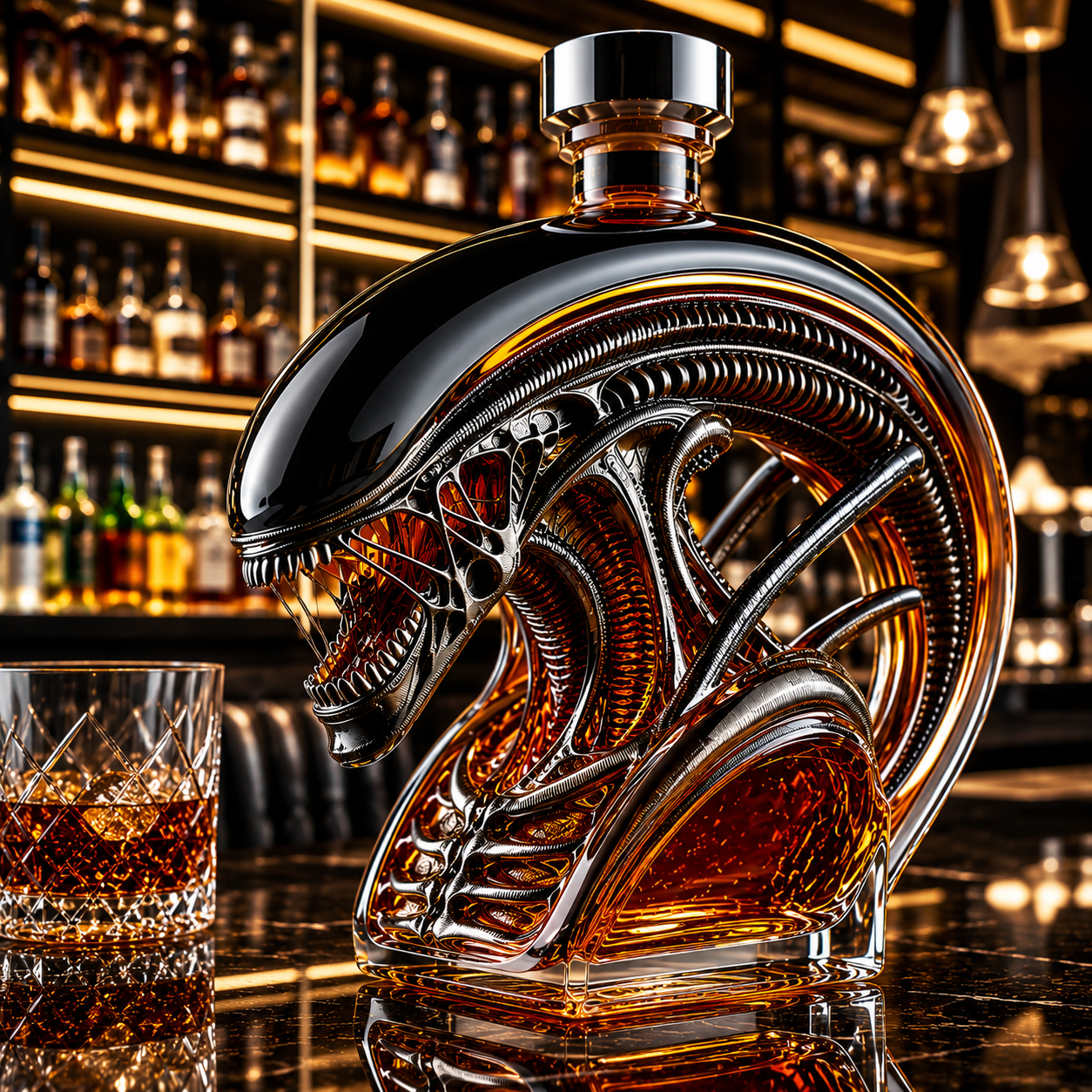 Xenomorph Whiskey Bottle