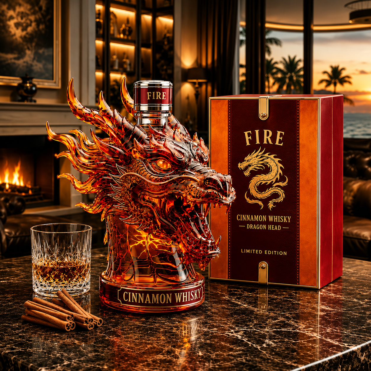 Fire Dragon Whiskey Decanter
