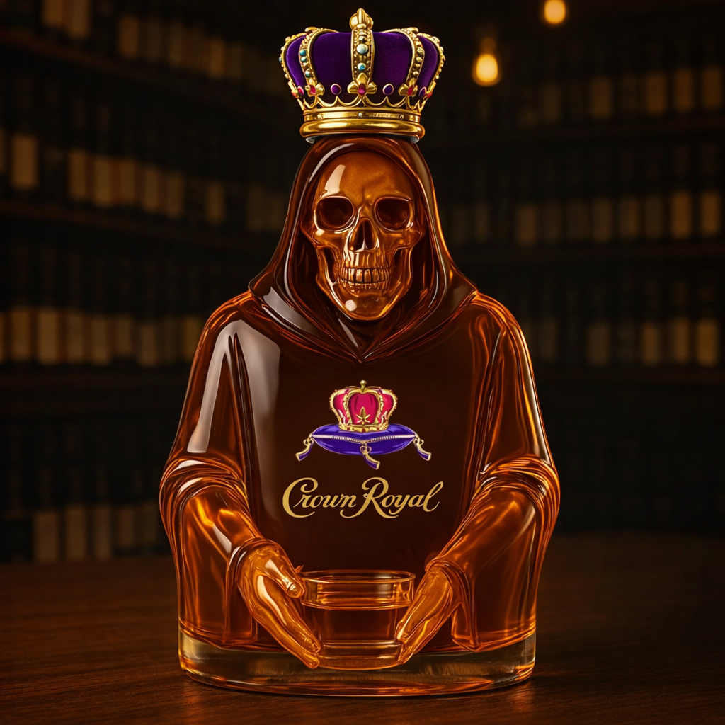 Unique Skeleton Design Whiskey Bottle