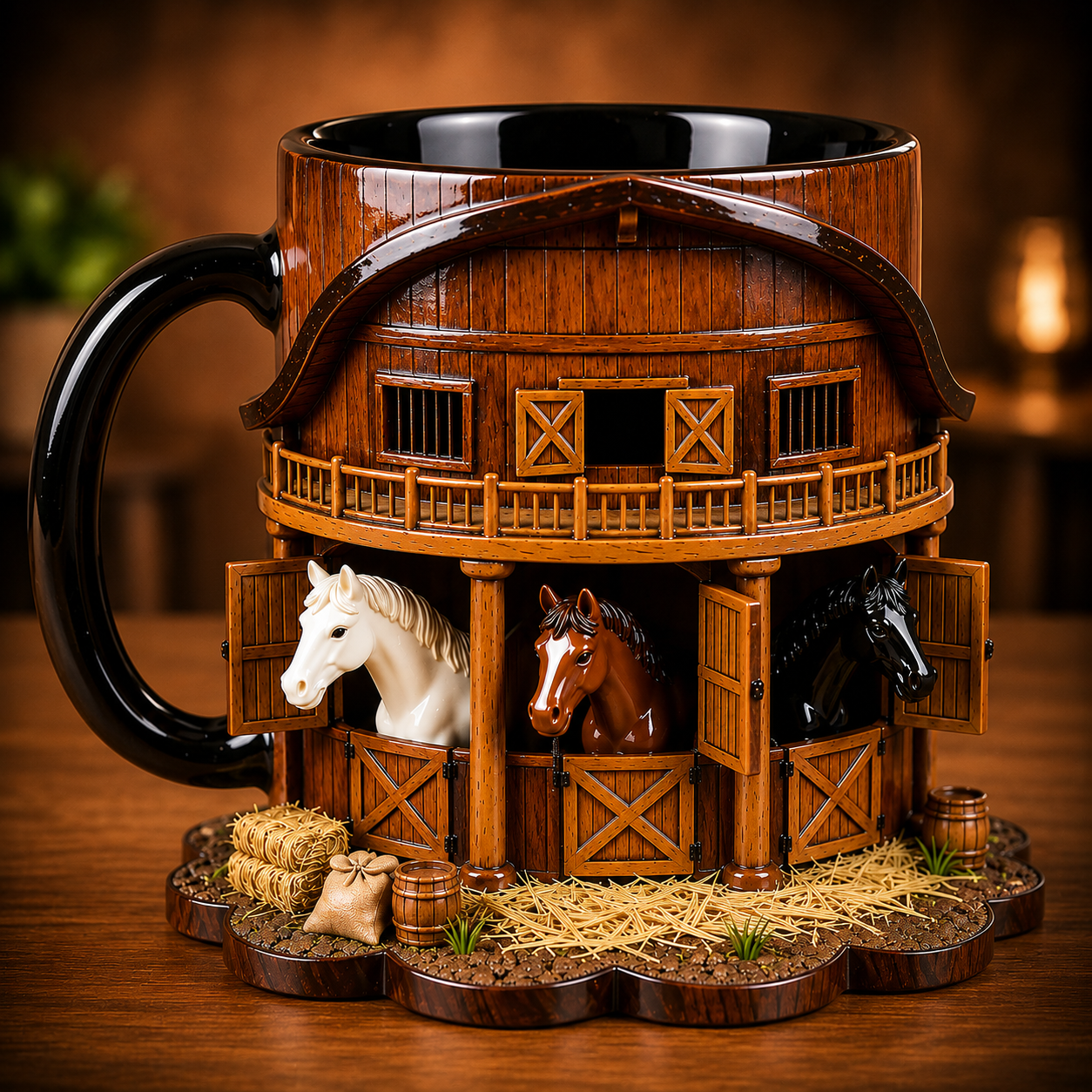 Horse Barn Print Coffee Mug
