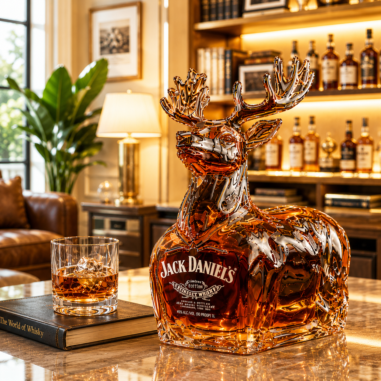 Deer Whiskey Bottle