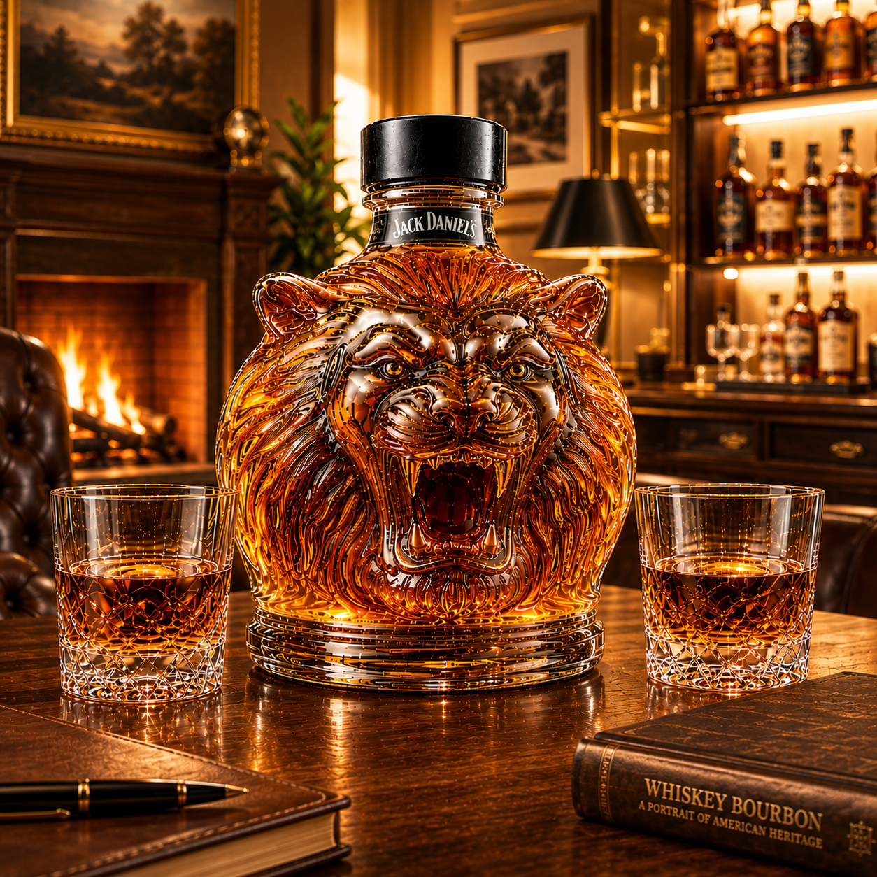 Lion Whiskey Bottle