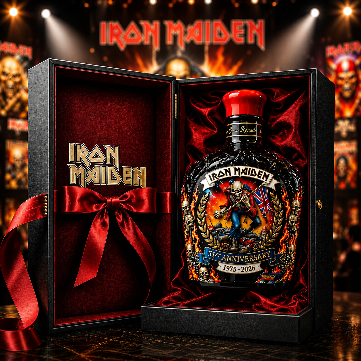 Iron Maiden 51st Anniversary 1975-2026 Whiskey Bottle