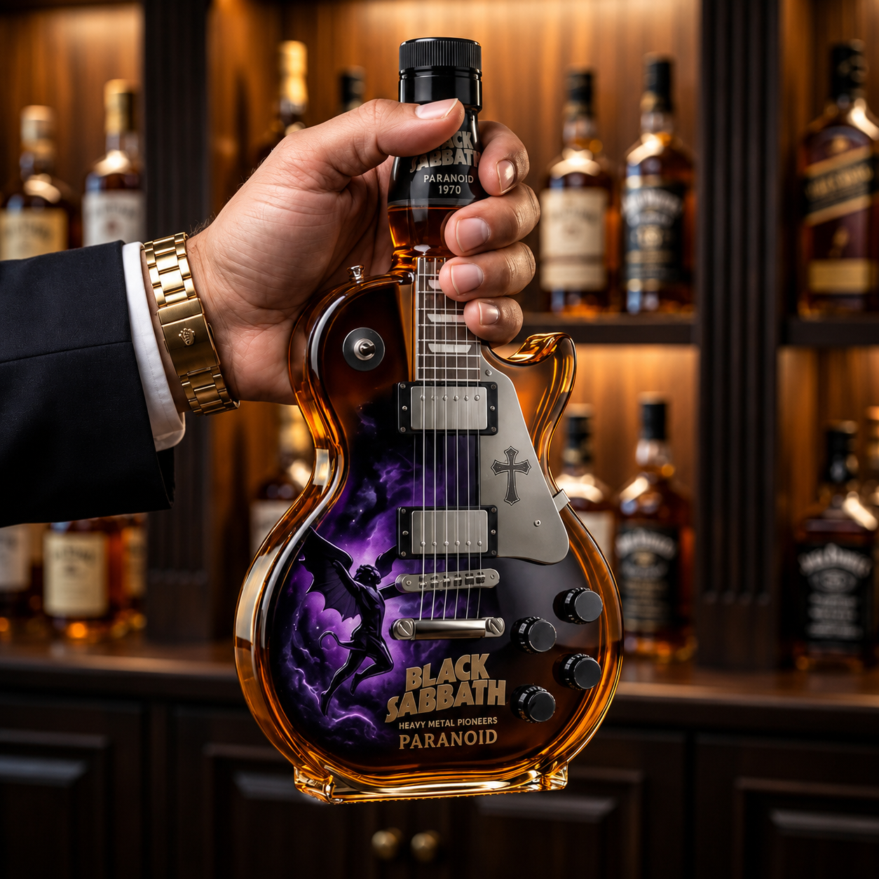 Rock & Spirit Heavy Metal Guitar Whiskey Decanter