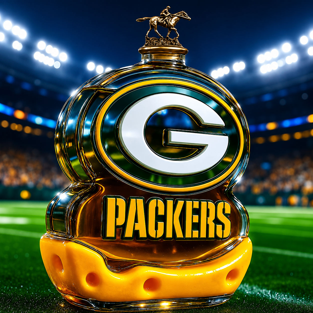 Green Bay Packers Whiskey Bottle