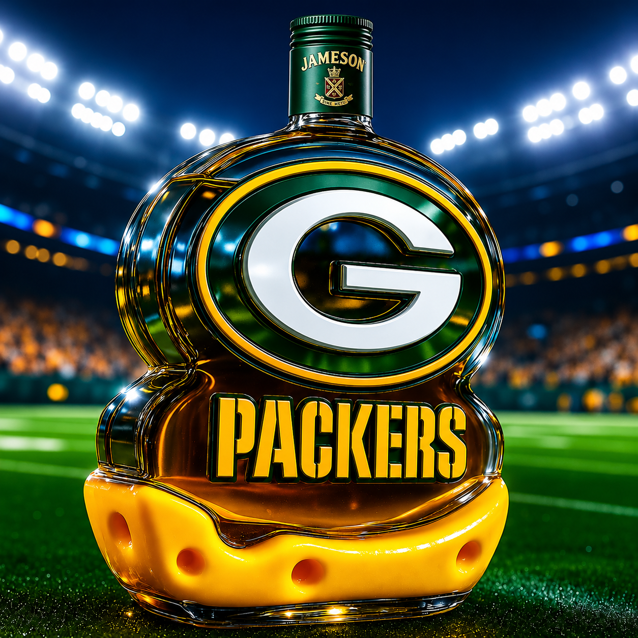 Green Bay Packers Whiskey Bottle