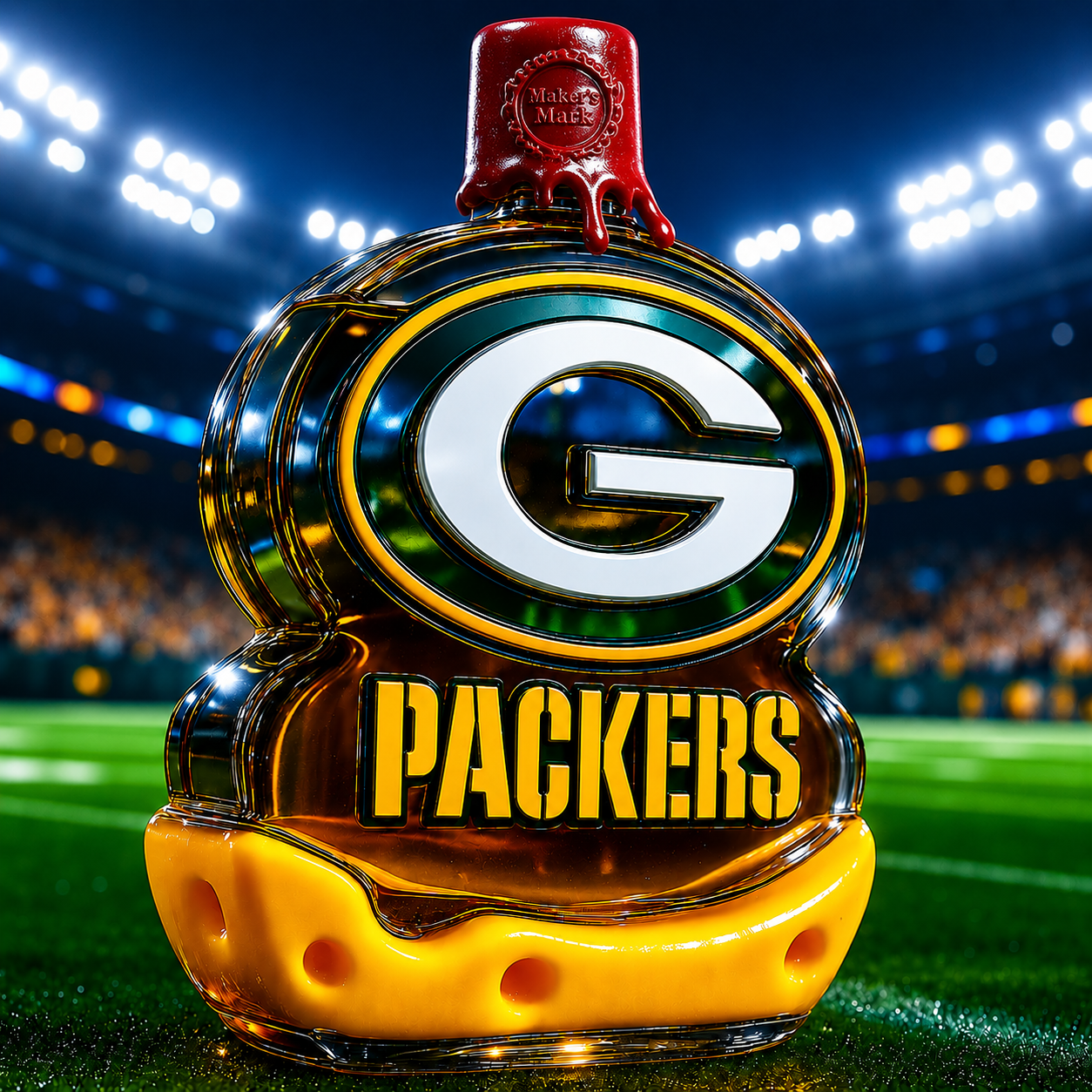 Green Bay Packers Whiskey Bottle
