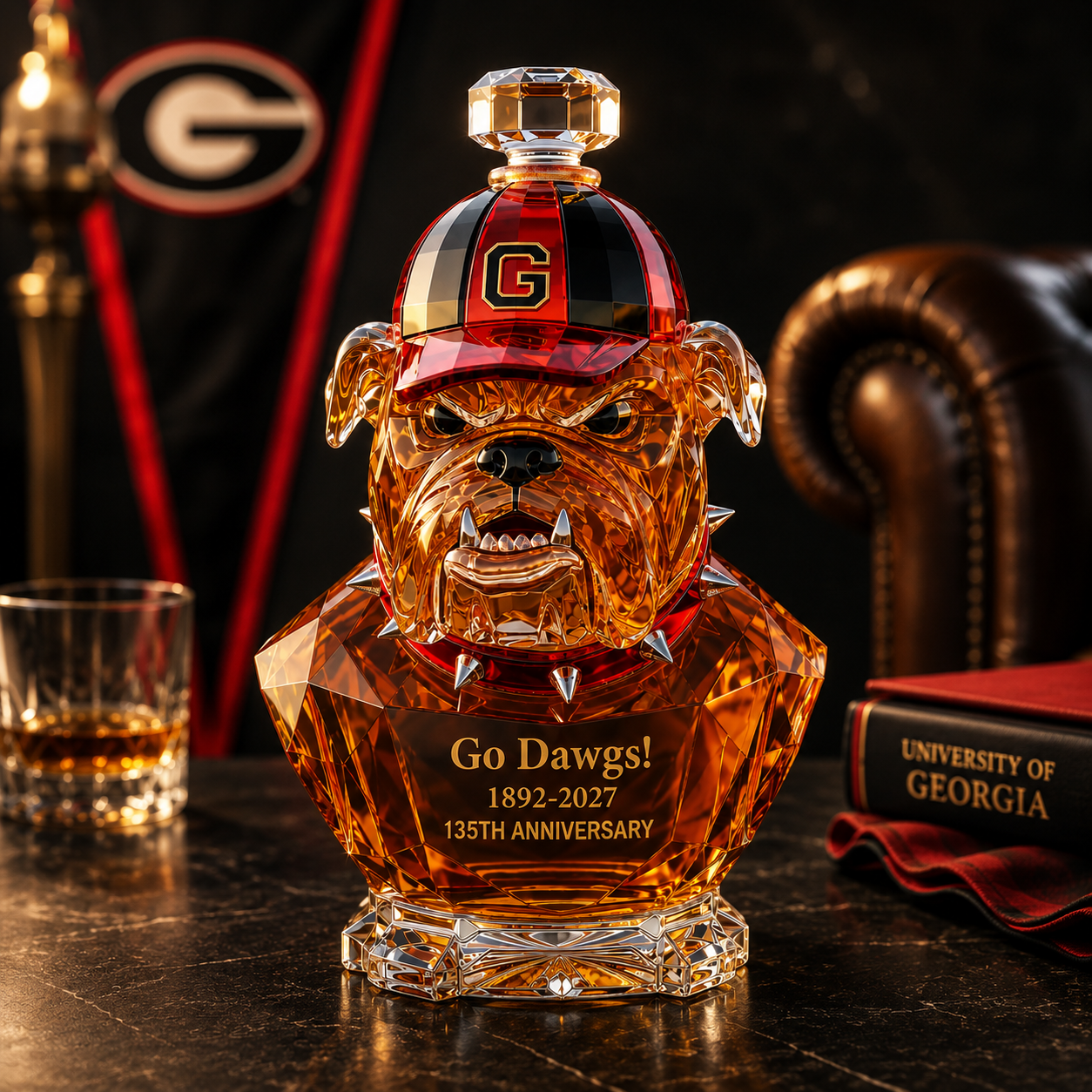 Go Dawgs! 1892-2027 135th Anniversary Whiskey Bottle