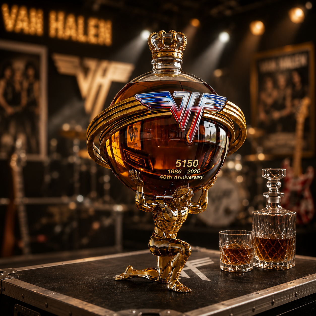 Atlas 40th Anniversary 3D-Engraved Whiskey Decanter