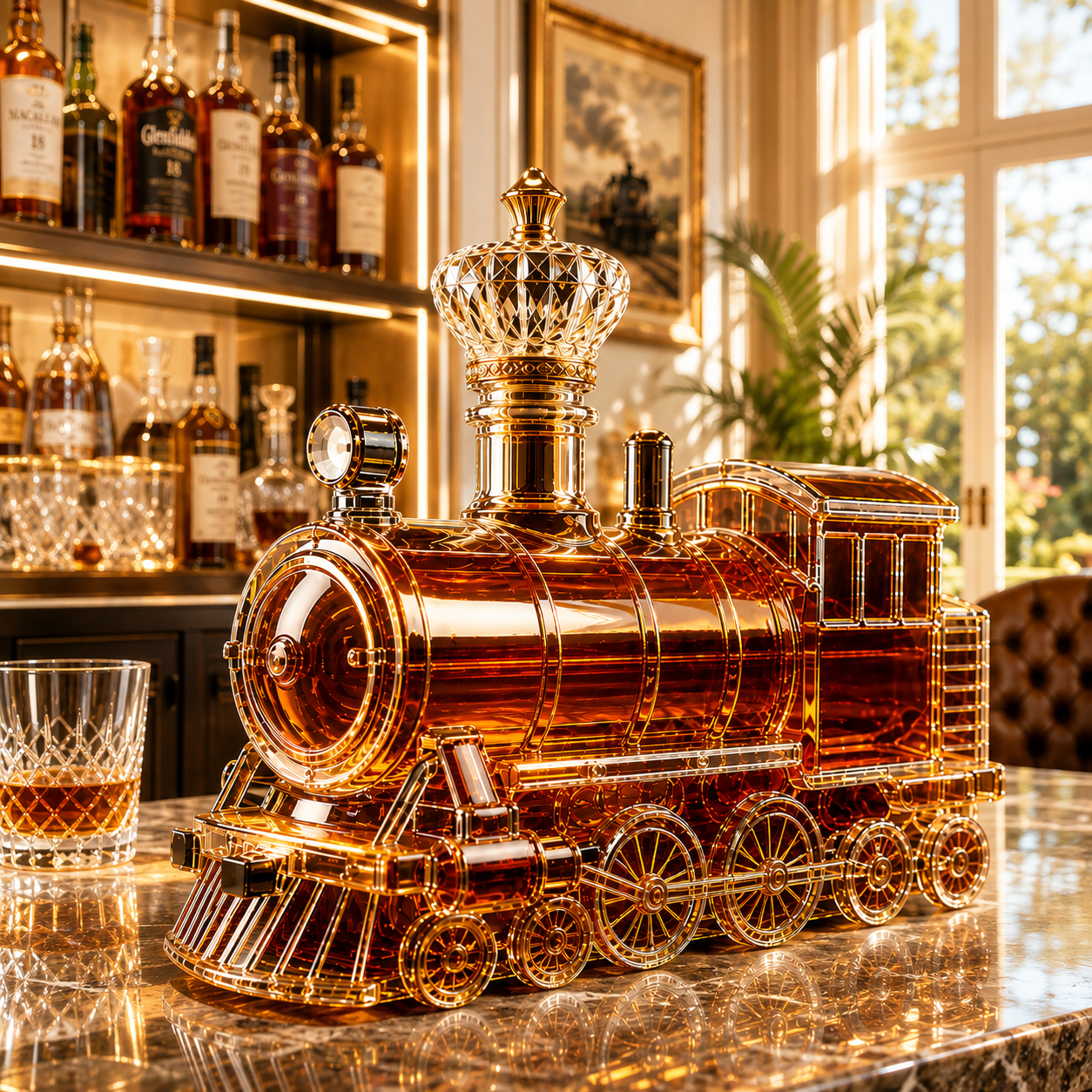 Steam Train Whiskey Decanter
