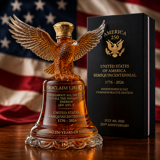 U.S. 250th Anniversary Liberty Bell Whiskey Bottle