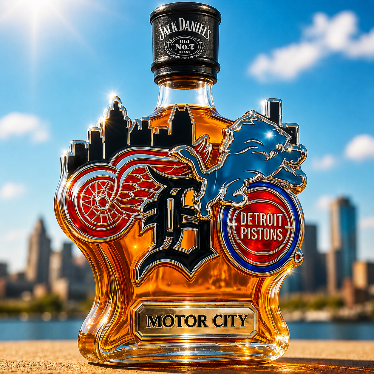 Detroit Limited Edition Whiskey Bottle