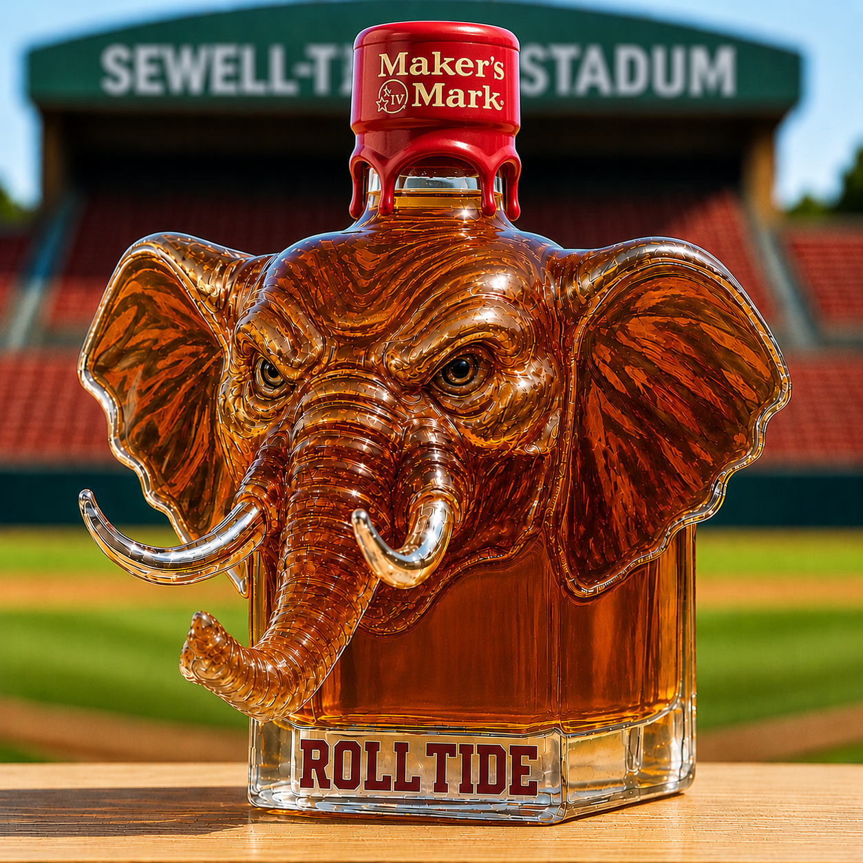 Majestic Elephant Whiskey Bottle