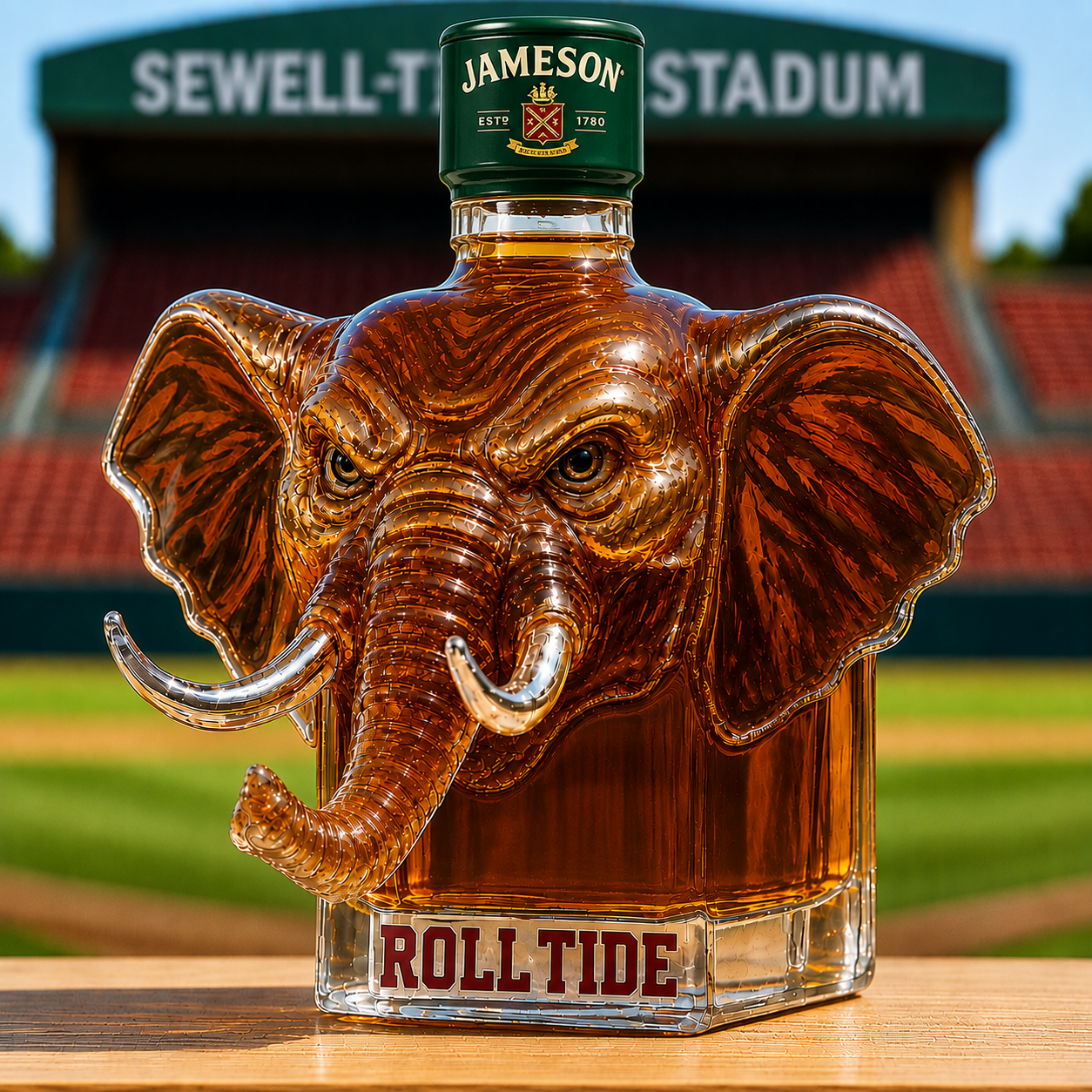 Majestic Elephant Whiskey Bottle