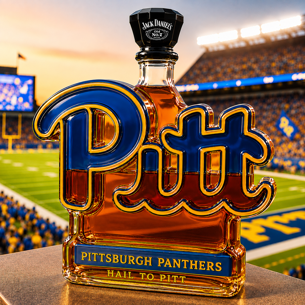 Pittsburgh Panthers Limited Edition Whiskey Bottle