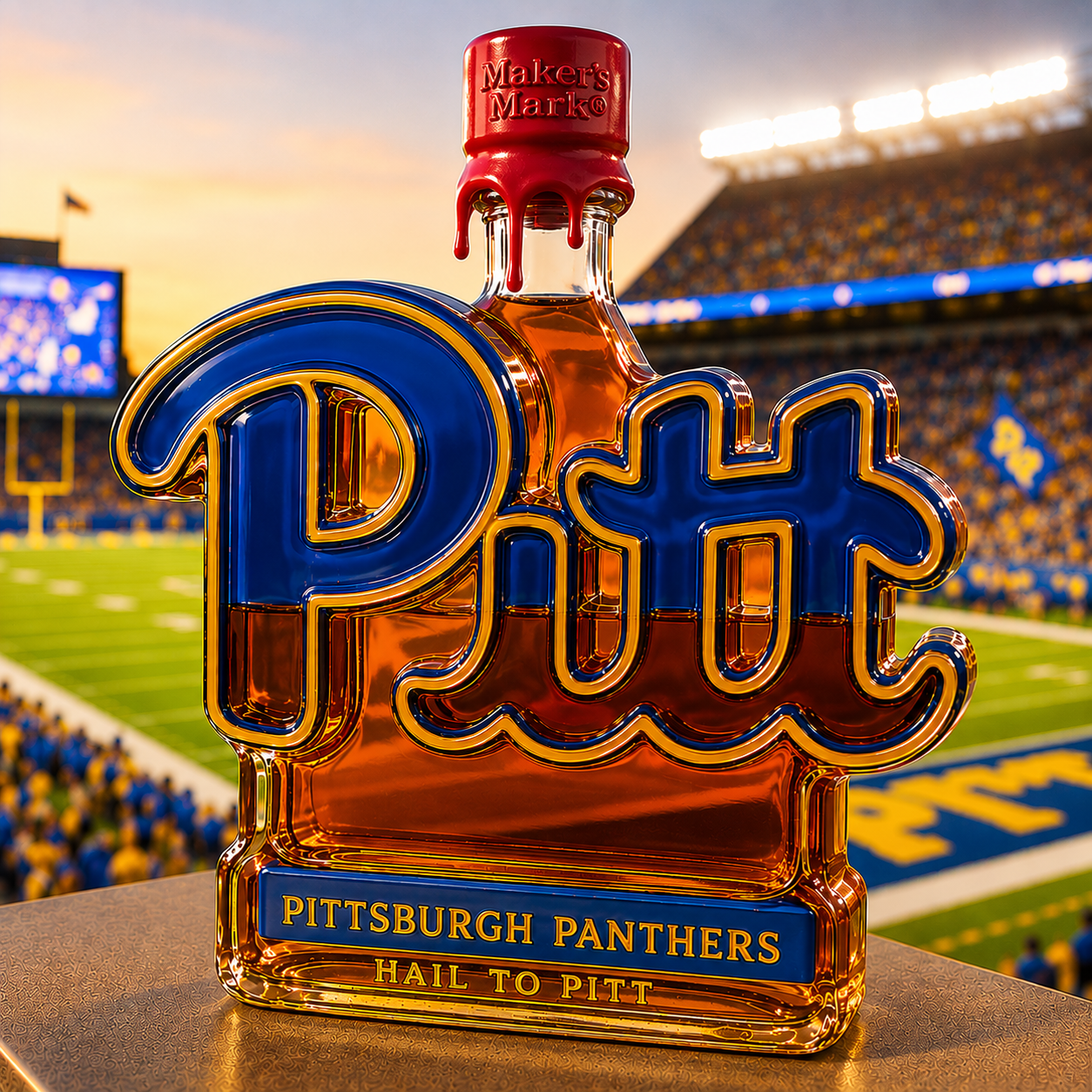 Pittsburgh Panthers Limited Edition Whiskey Bottle