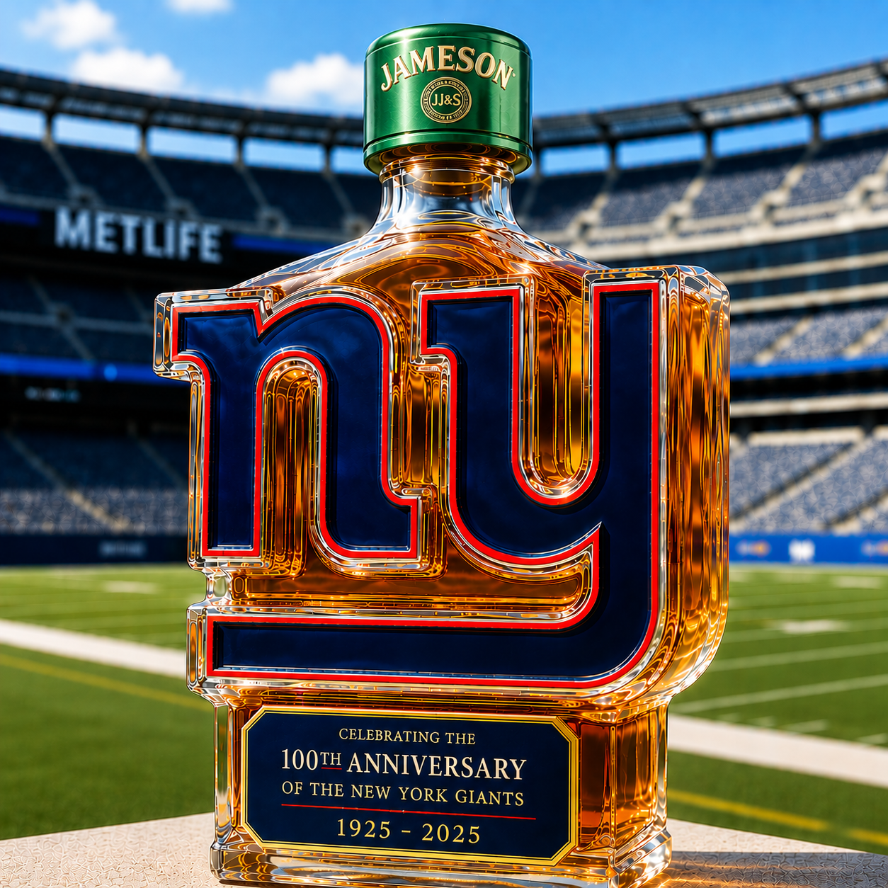 New York Giants 100th Anniversary Whisky Collector's Edition Bottle