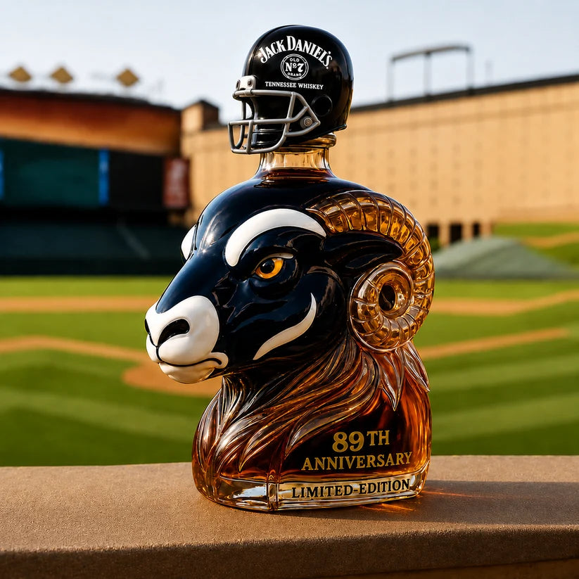 Los Angeles Rams 89th Anniversary Whiskey Bottle