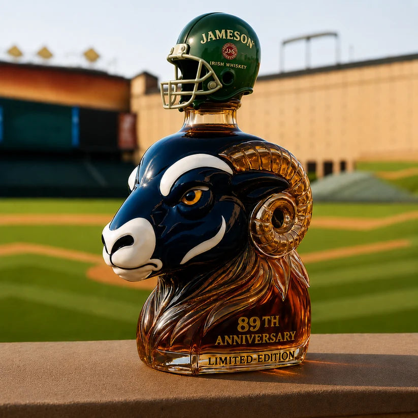 Los Angeles Rams 89th Anniversary Whiskey Bottle