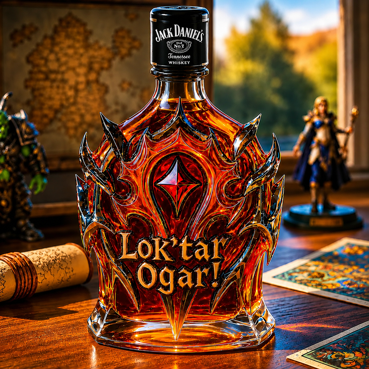 World of Warcraft Lok'tar Ogar Whiskey Bottle