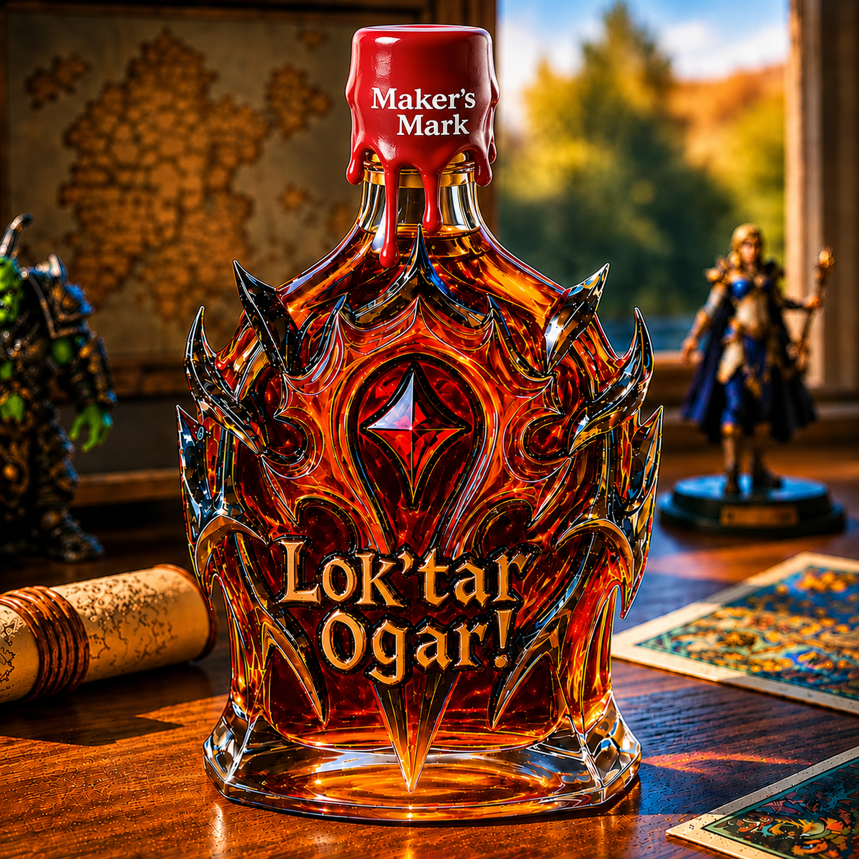 World of Warcraft Lok'tar Ogar Whiskey Bottle