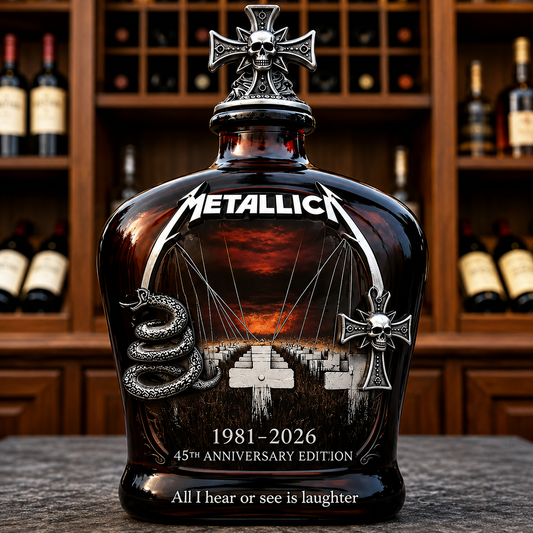 Metallica 45th Anniversary 1981-2026 Whiskey Bottle