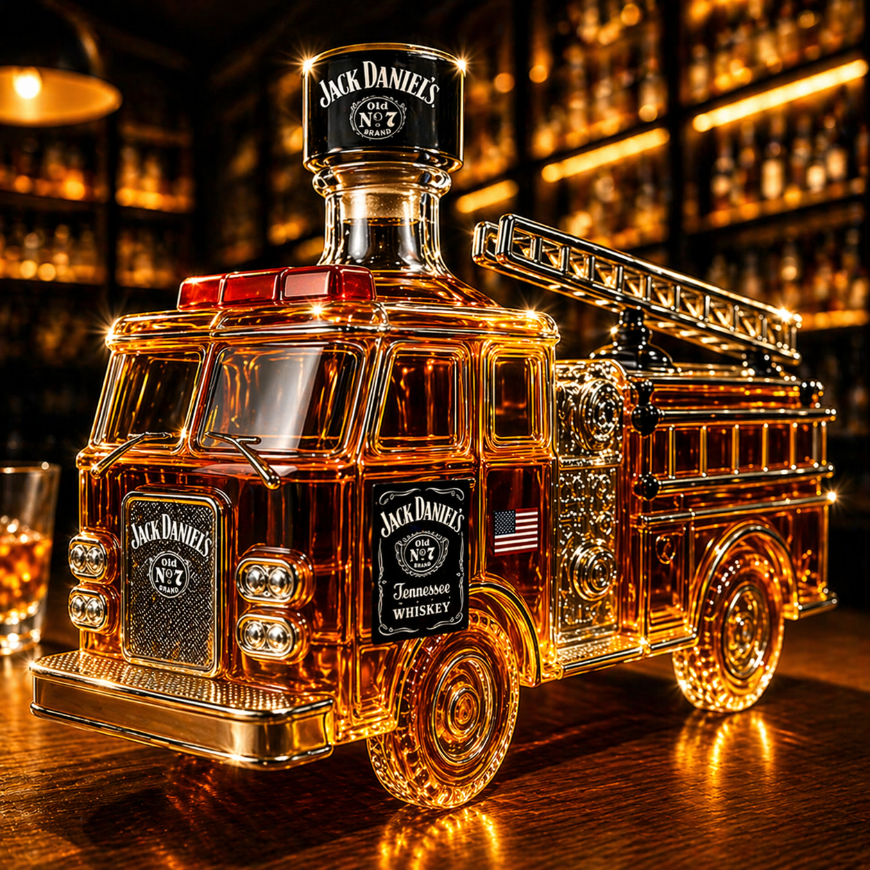 Fire Truck Whiskey Bottle