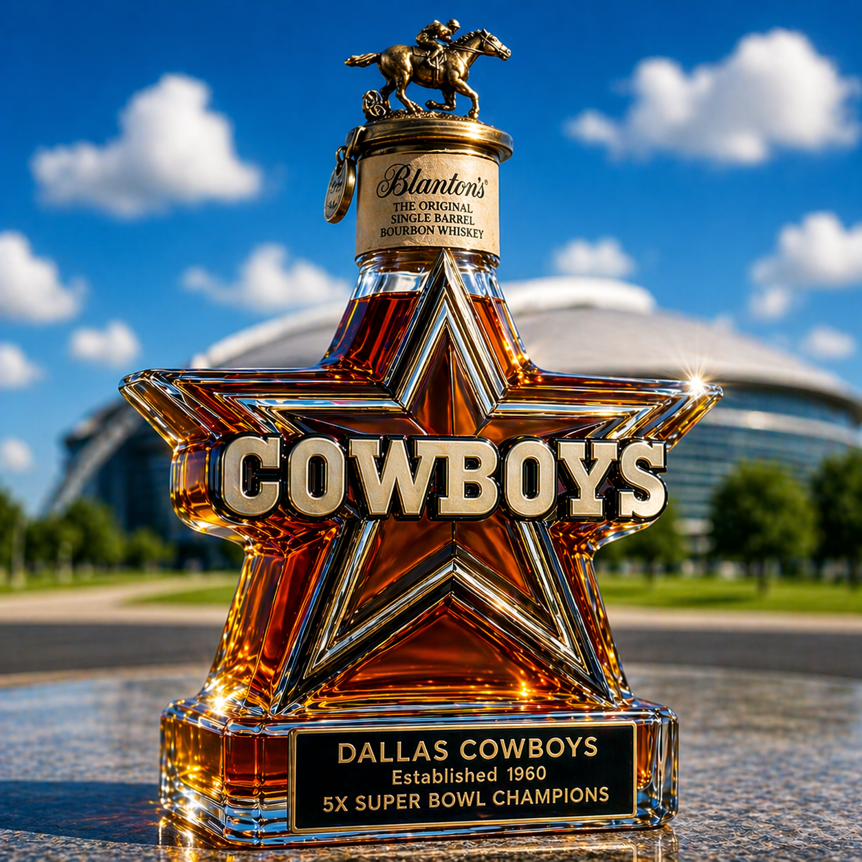Dallas Cowboys Limited Edition Whiskey Bottle