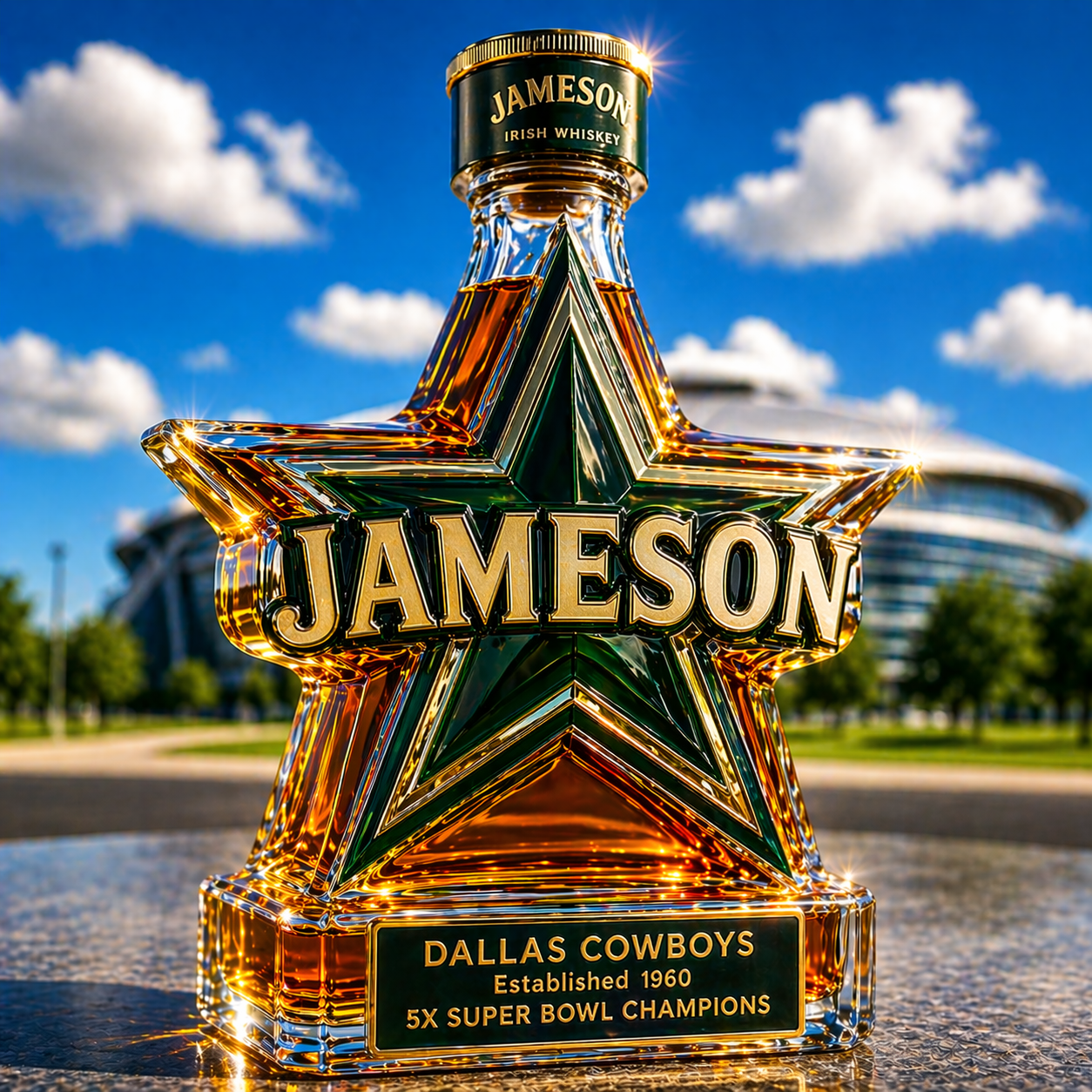 Dallas Cowboys Limited Edition Whiskey Bottle