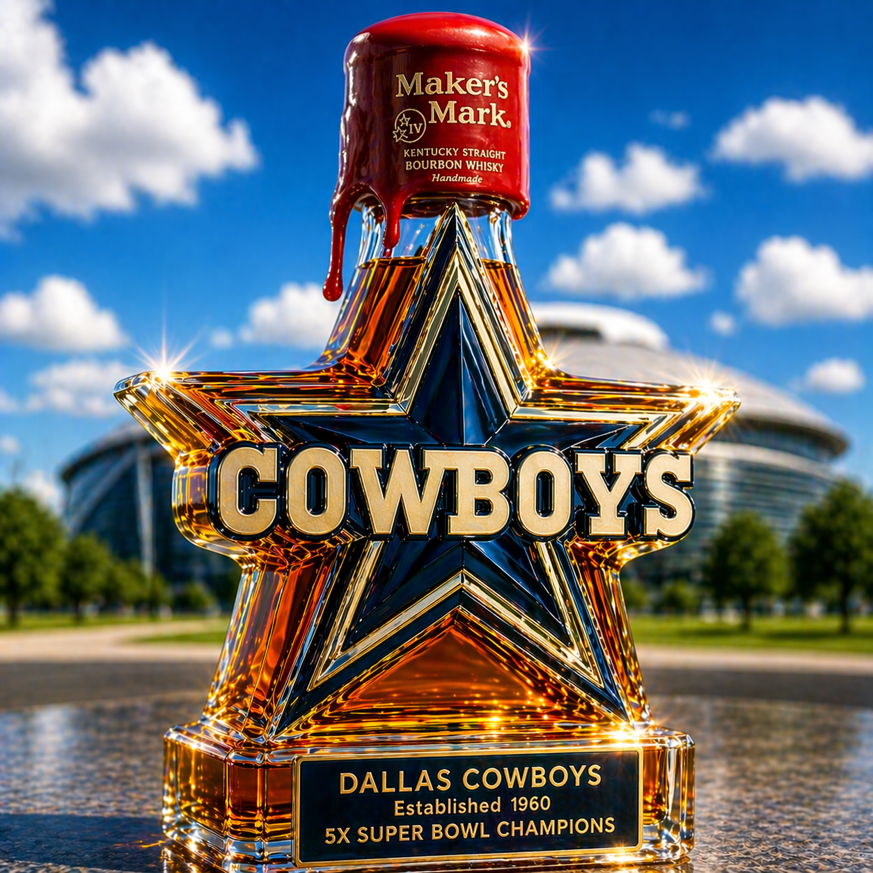 Dallas Cowboys Limited Edition Whiskey Bottle