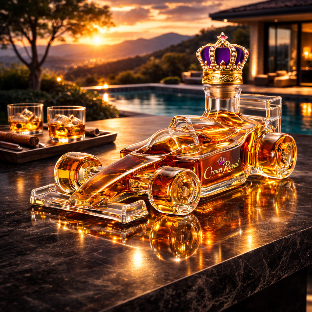 F1 Racing Car Whiskey Bottle