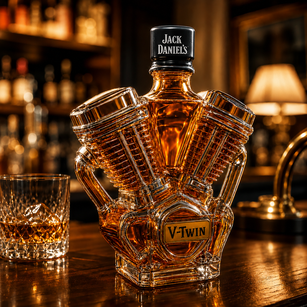 V-Twin Engine Whiskey Decanter