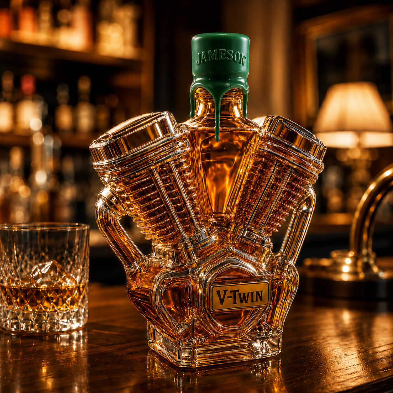 V-Twin Engine Whiskey Decanter
