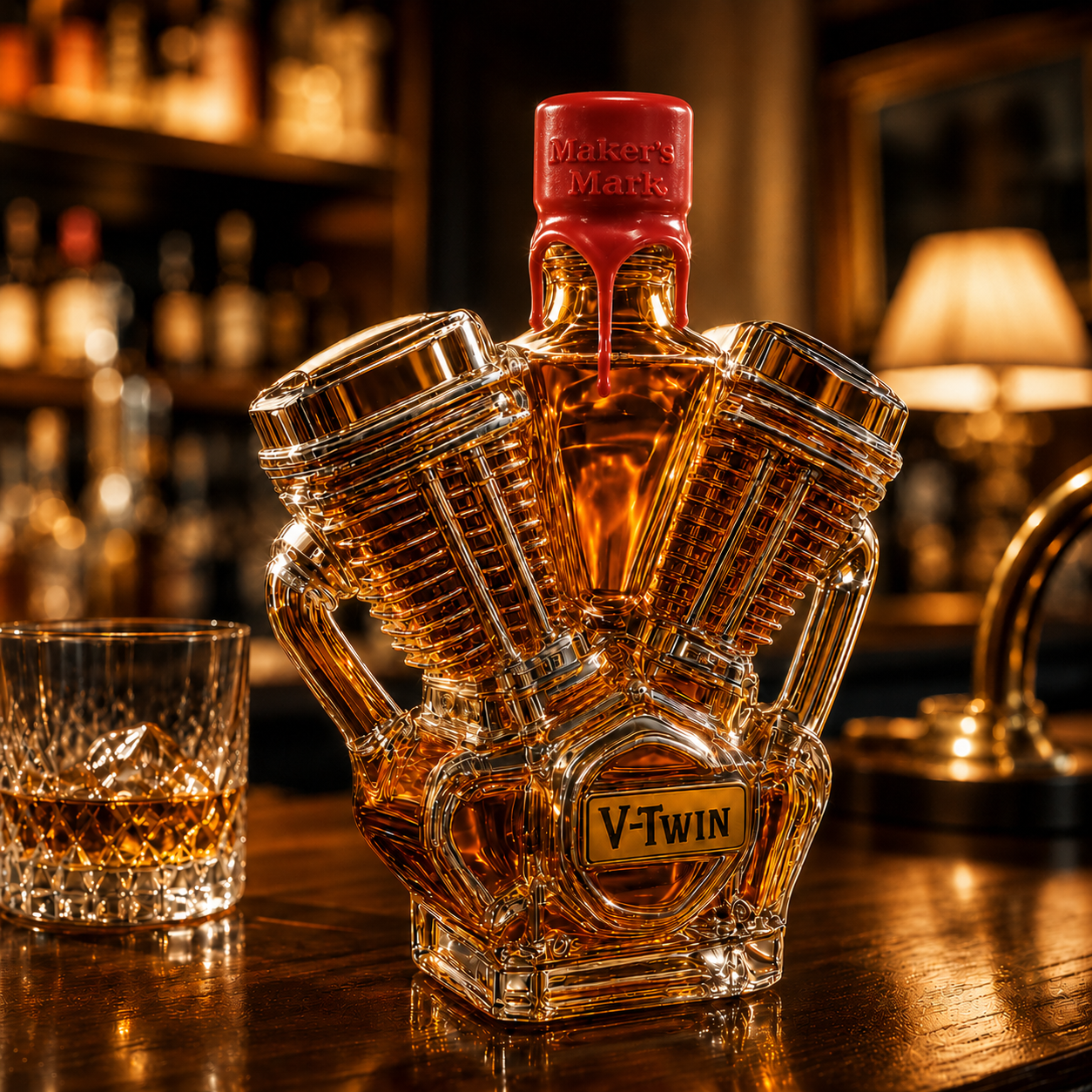 V-Twin Engine Whiskey Decanter