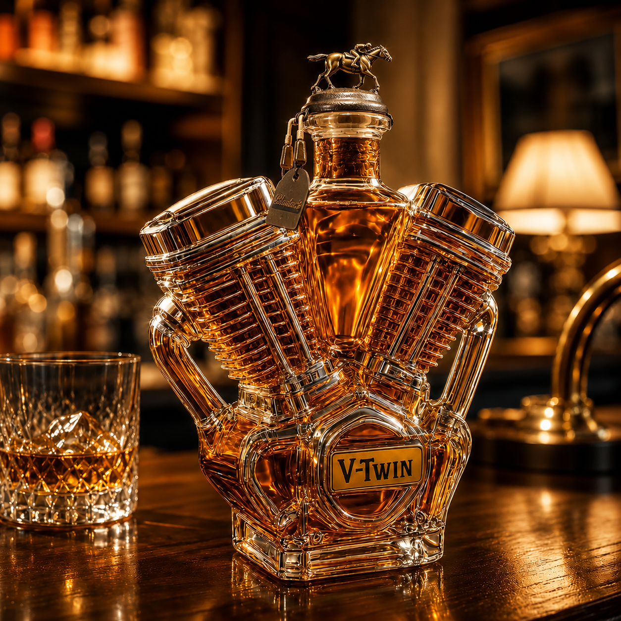 V-Twin Engine Whiskey Decanter